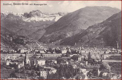 Gries (Bolzano) * město, hory, Südtirol, Alpy * Itálie * Z1672