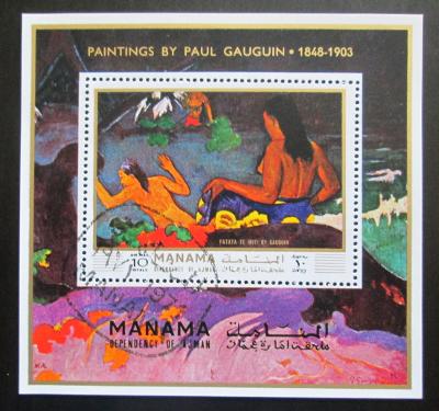 Manáma 1971 Umění, Paul Gauguin Mi# Block 169 A 1369