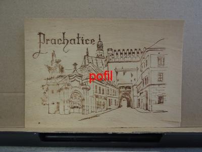 Dřevěná pohlednice dýha - Prachatice /291596/