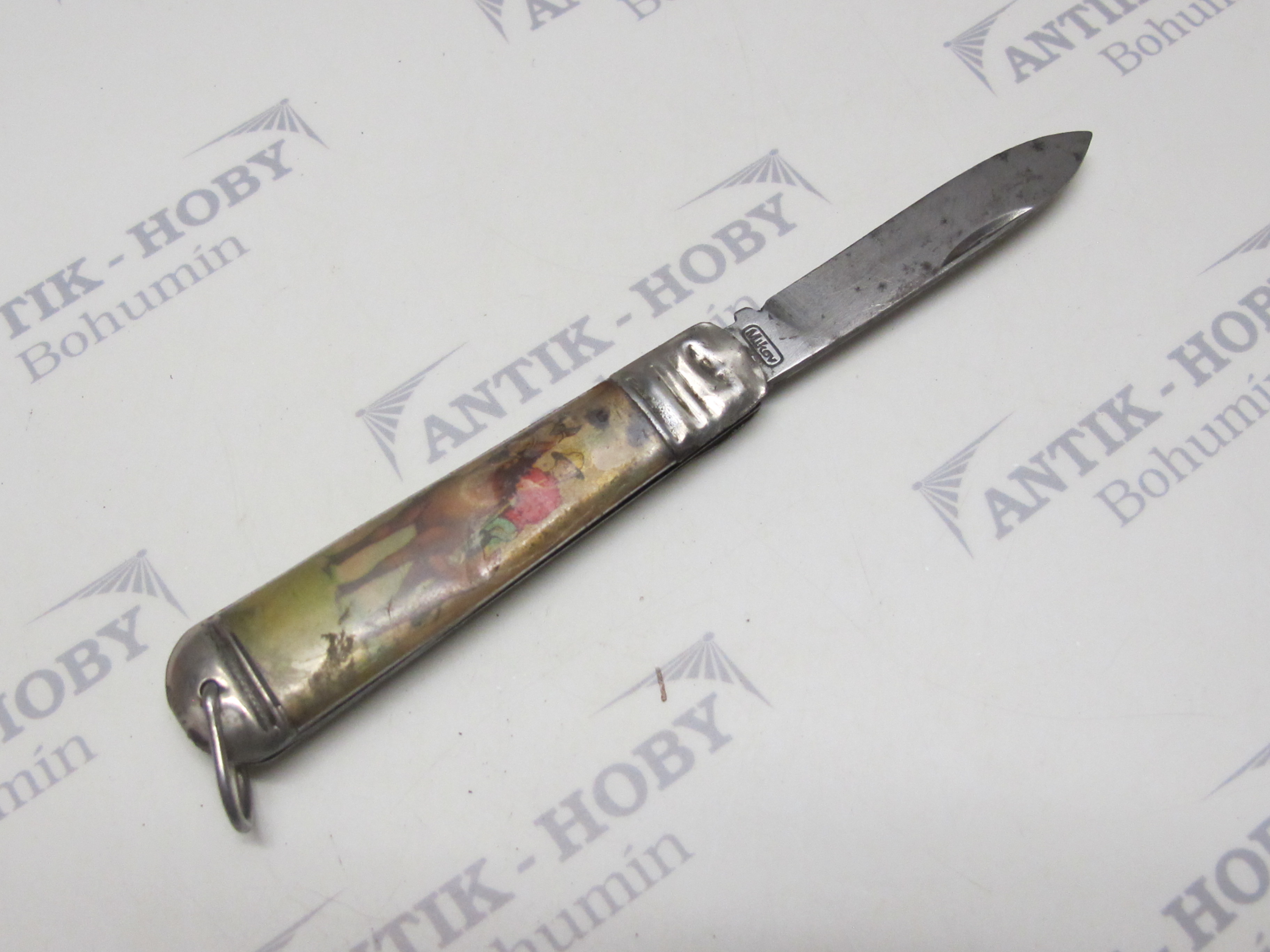 Starý kapesní nůž - MIKOV - s obrázkem - KOVBOJ
