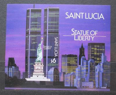 Svatá Lucie 1987 Socha svobody, 100. výročí Mi# Block 53 1389