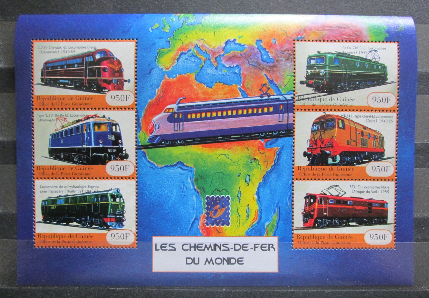 Guinea 2001 Lokomotívy z celého sveta Mi# 3139-44 Kat 23€ 1451 - Známky