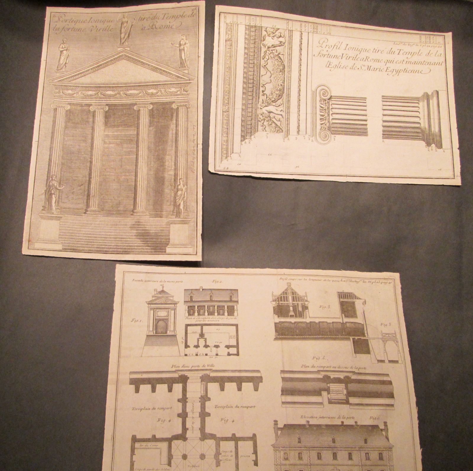 14 rytin architektury z roku 1729 - Belidor  - Stará a dekorativní grafika