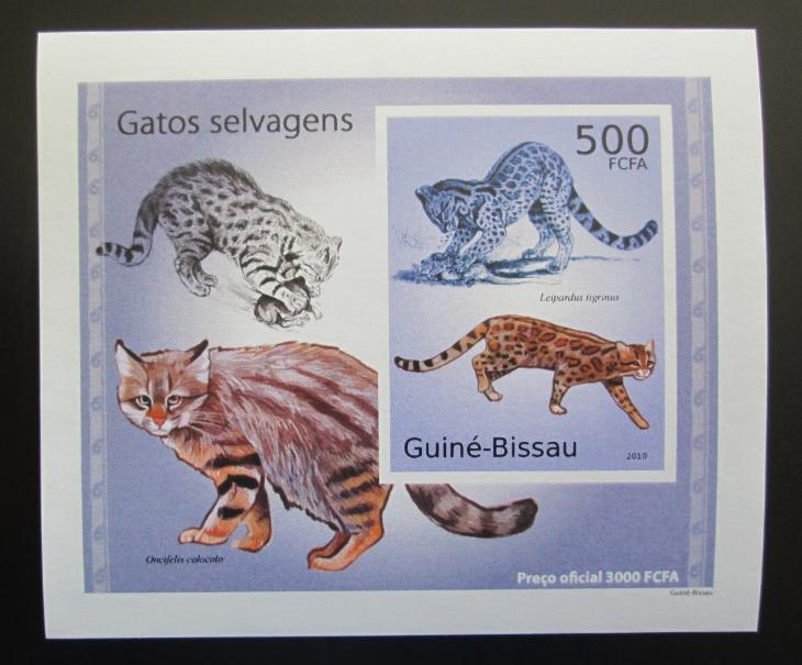Guinea-Bissau 2010 Kočkovité šelmy DELUXE neperf Mi# 5043 B Block 1482 - Známky fauna