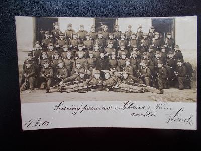 Liberec Reichenberg Armáda posádka zbraně puška uniforma fotkáč 1901