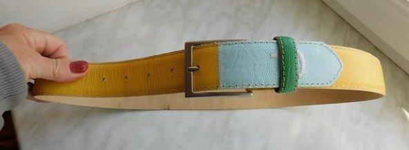 Trojbarevný kožený pásek BRAZIL, 90 cm