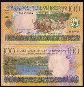 100 FRANK  2003 RWANDA UNC  p29