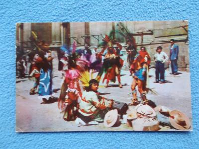 Pohlednice Jižní Amerika Mexiko Mexico indiáni tanec Danzantes filatel