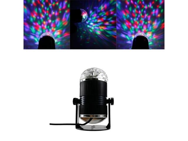 ROTAČNÍ BAREVNÁ ŽÁROVKA RGB DISCO PROJEKTOR 3 LED SUPER + dárek - Zvukové a světelné aparatury