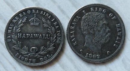 HAWAII USA 12.5 cents 1883 Kalakaua I kopie RR M-0486 - Sběratelství