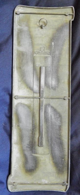 Starý německý držák na teploměr - postříbřený obecný kov - Starožitnosti