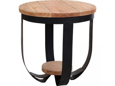 Kulatý konferenční stolek z týkového dřeva