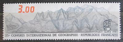 Francie 1984 Kartogram pohoří Mi# 2458 0892