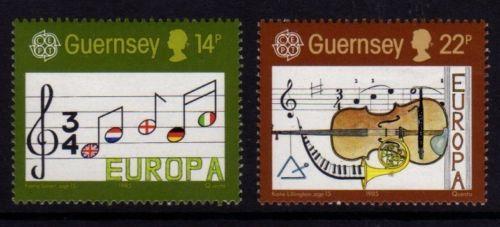 Guernsey, Velká Británie 1985 Evropa CEPT, rok hudby Mi# 322-23 1588