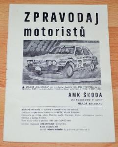 ŠKODA 120 RALLYE AMK ŠKODA / RALLYE ŠKODA 1983 - DVOUSTRANA ZPRAVODAJ