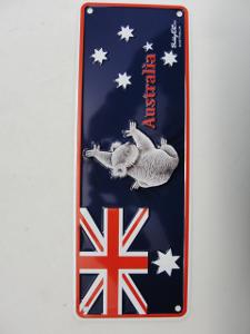 Plechová cedule Austrálie, vlajka, koala