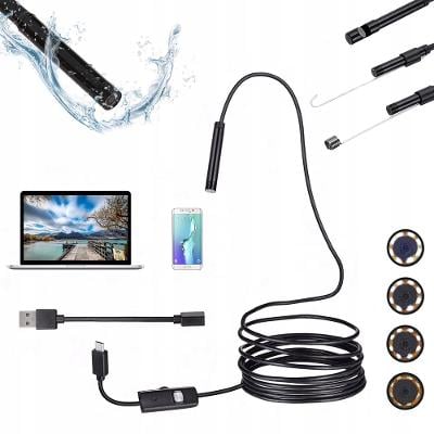 USB Endoskop HD ANDROID USB Voděodolný 10m HD 1280 x 720