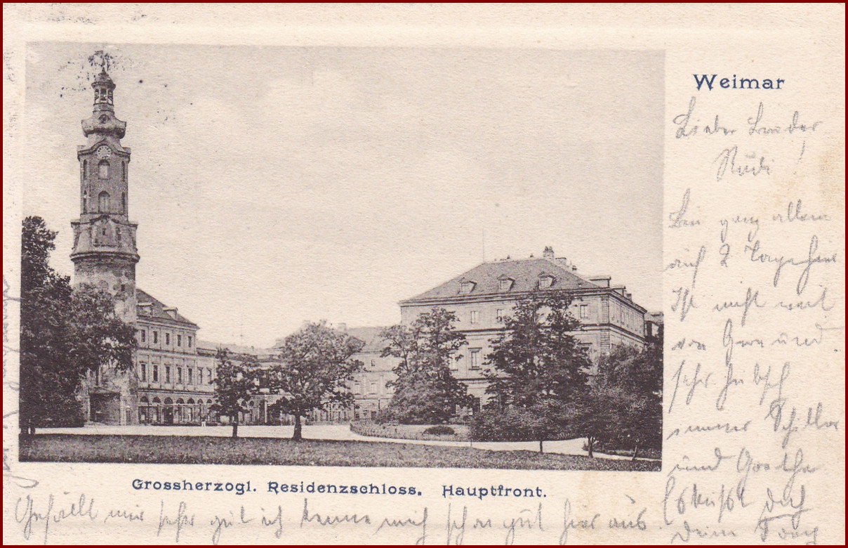 Weimar * Schloss, zámok, kostol, námestie, časť mesta * Nemecko * Z1414 - Pohľadnice