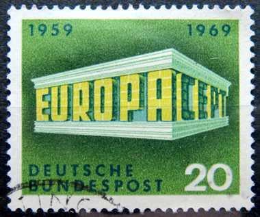 BUNDESPOST: MiNr.583 EUROPA and CEPT 20pf,  Europa Issue 1969