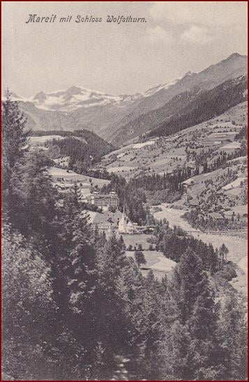 Mareit * Wolfsthurn, zámek, obec, hory, Südtirol, Alpy * Itálie * Z916