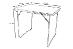 Kempingový stolek skládací zahradní stul 50x70 apt bílý - Zahrada