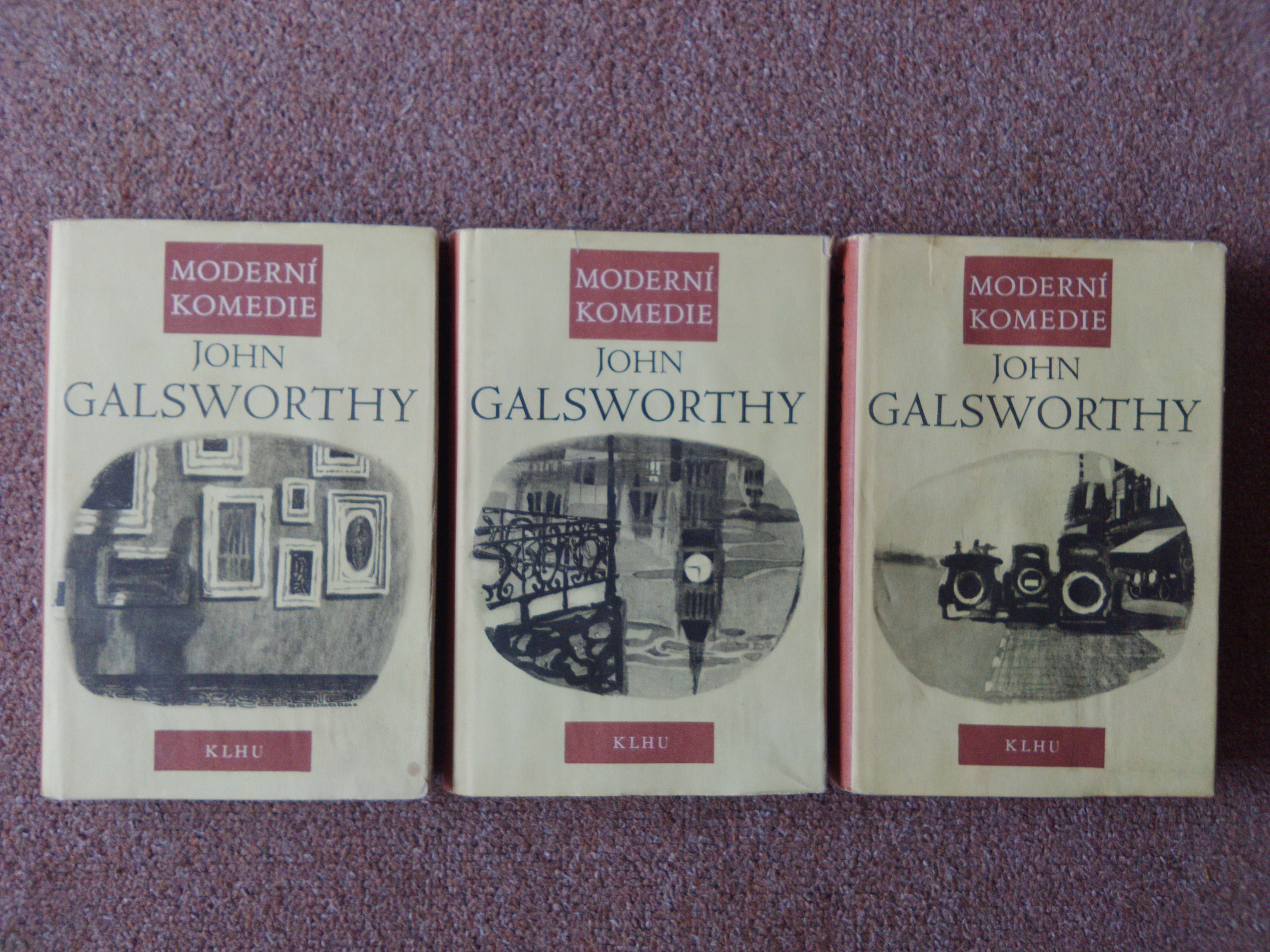 Moderní komedie John Galsworthy 3 svazky  rok 1957 - Knihy