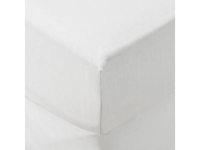 Bílé bavlněné prostěradlo s gumou 140x190