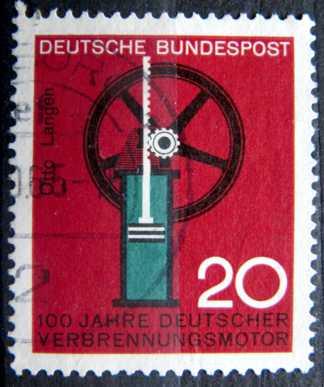 BUNDESPOST: MiNr.442 German Gas Engine 20pf 1964