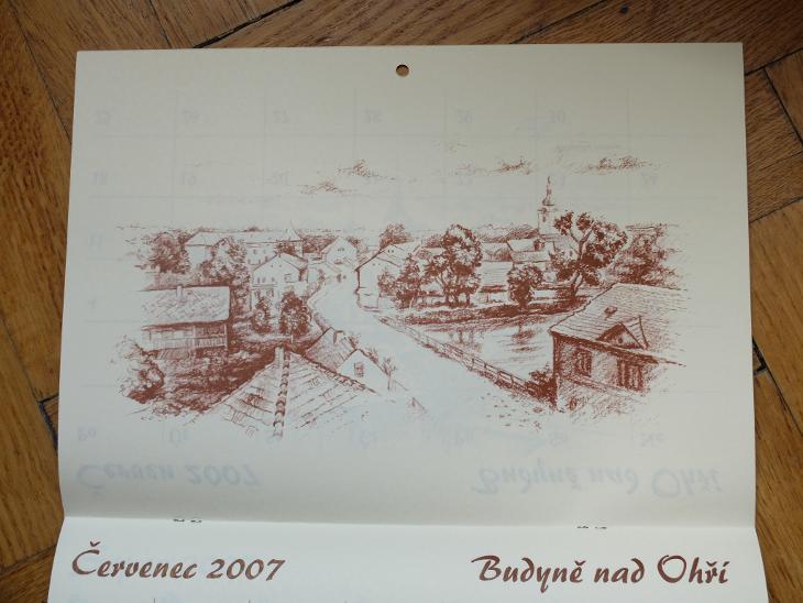 KALENDÁŘ BUDYNĚ NAD OHŘÍ 2007 MĚSTO 1997 LITOMĚŘICE - Starožitnosti a umění