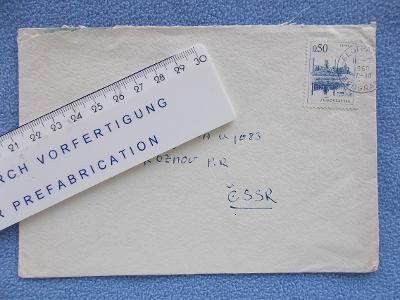 Obálka dopis Jugoslávie razítko Bělehrad 1968 známka do Rožnova p. Rad