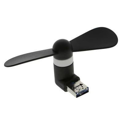 2v1 USB větráček konektor USB a USB micro