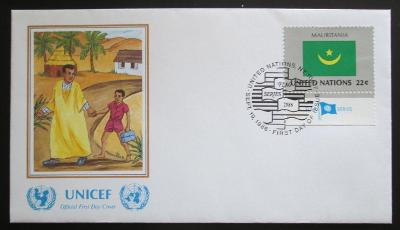 OSN New York 1986 Vlajka Mauritánie FDC Mi# 513 F01