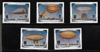 Korea 2301-5 Vzducholodě a balóny 1754-1872