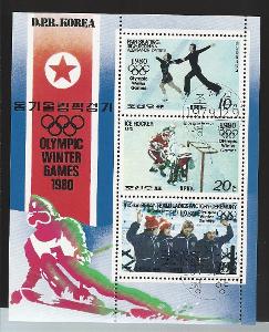 Korea 1941-3 ZOH Lake Placid 1980 - krasobruslení, lední hokej