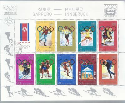 Korea 1683-9 aršík ZOH - historie lyžování