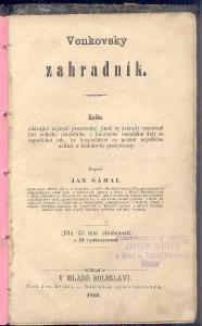 J.ŠÁMAL - VENKOVSKÝ ZAHRADNÍK  - VYDÁNO 1866
