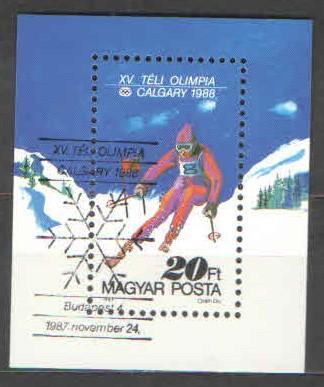 Maďarsko 1987- Mi. Blok 193 - ZOH Calgary