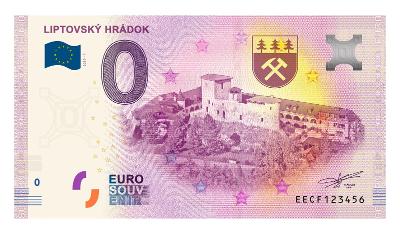0 Euro souvenir bankovka 2019 - LIPTOVSKÝ HRÁDOK
