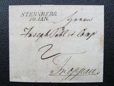k6198 2 DOPIS Sternberg - Troppau Šternberk Opava 1840