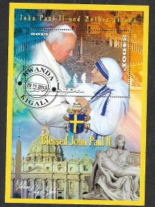 Rwanda - papež Jan Pavel II. a Matka Tereza