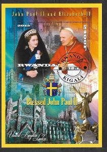 Rwanda - papež Jan Pavel II. a Alžběta II.