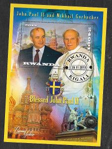 Rwanda - papež Jan Pavel II. a Gorbačov