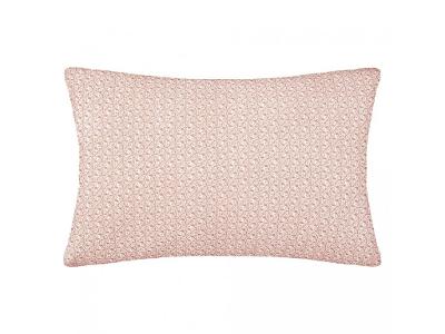 Růžový obdélníkový polstrovaný dekorativní polštář