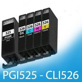 Kompatibilní sada pro Canon PGI 525 Bk CLI 526 Bk,C,M,Y