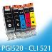 Kompatibilné náplne pre Canon PGI 520 Bk CLI 521 Bk, C, M, Y podľa výberu! - Tlačiarne, príslušenstvo