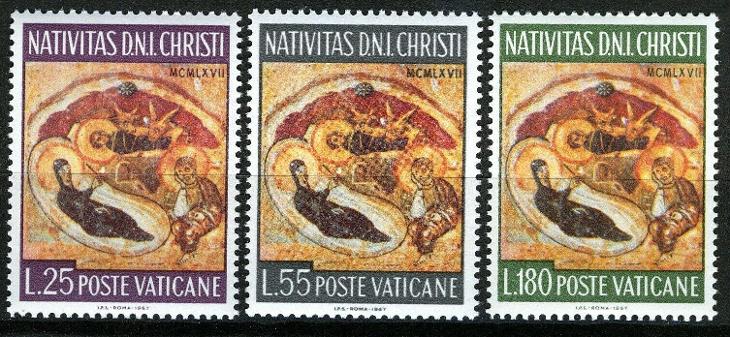 Vatikán 1967 Vánoce Mi# 533-35 1164