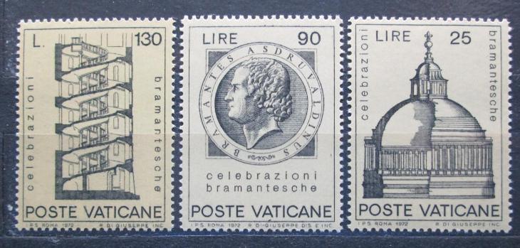 Vatikán 1972 Architektura, Bramante Mi# 596-98 1166 - Známky