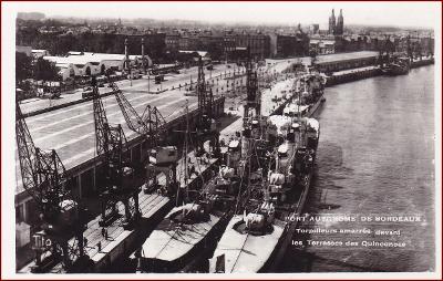 Lodě * přístav, válečné lodě, armáda, Bordeaux, Francie * M6599