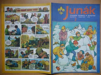 Časopis - Junák - ročník 34. - číslo 2. - Leden 1991