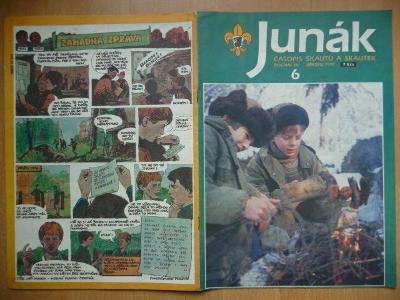 Časopis - Junák - ročník 34. - číslo 6. - Březen 1991